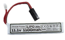RHAM Power LIPO battery, 11,1V 1100mAh, 20c