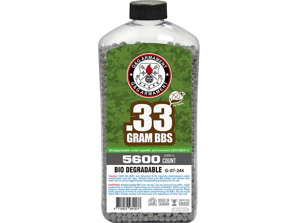 BALLES AIRSOFT G&G BIO BBs .33G 5600 BBS
