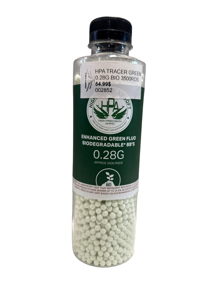 HPA Tracer Green Airsoft BBs .28g 3500 Rds