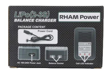 RHAM Power balance charger for LIPO battery (2-3S)