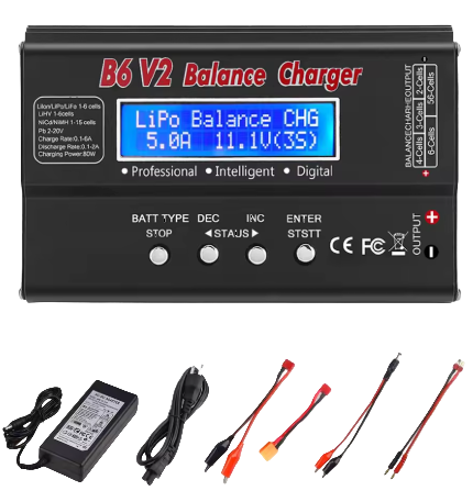 B6V2 multifunction balance charger (NiMH/NiCd, LiPo/Li-ion, LiFe, SLA/PB)