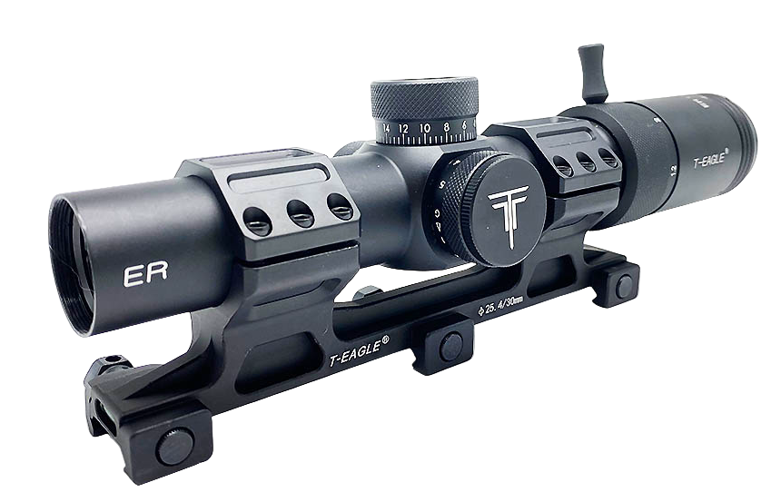 T-Eagle Tactical Riflescope ER 1.2-6X24 IR HK with mount