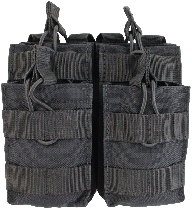 RavenX Double Stacker Open Top M4 Pouch (Black)