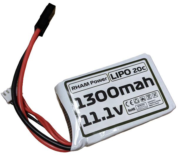RHAM Power LIPO battery, 11,1V 1300mAh, 20c (Dean)