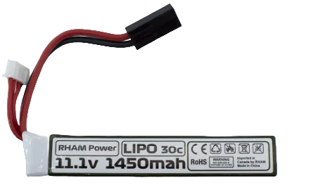 RHAM Power LIPO battery, 11,1V 1450mAh, 30c stick, Tamiya (Dean, Split)