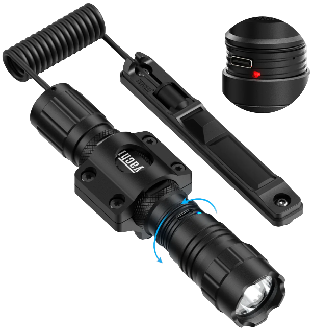 Feyachi Flashlight 1500 Lumens FL32 with M-Lock Mount and pressure pad