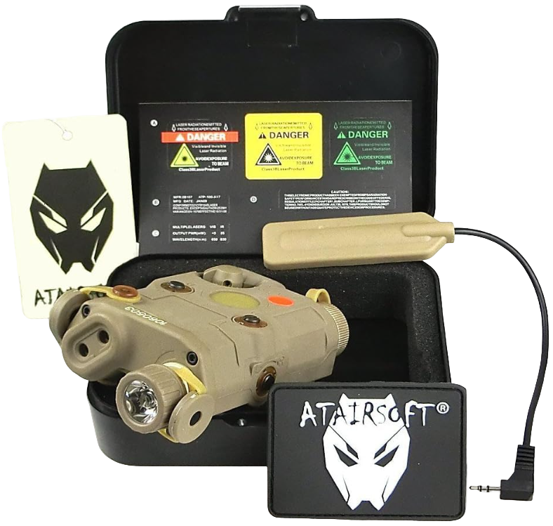 ATAIRSOFT/FMA PEQ 15 LED Flashlight & Red Laser With Pressure Pad (Batteries Not Included) (Black)