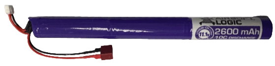 Airsoft Logic Li-Ion Battery, 11,1V, 2600mAh, 10C, (high Discharge), Stick (Split)
