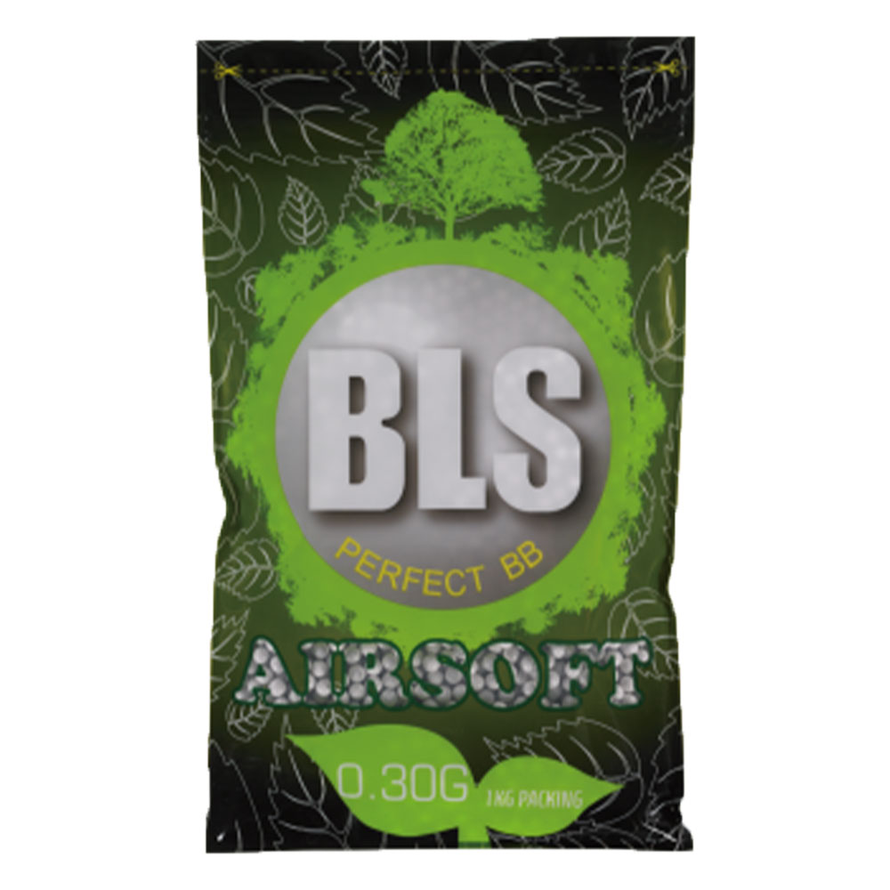 Billes D’Airsoft Blanche 6mm BLS Premium Précision – Sac De 1 Kilo Bio – .30g