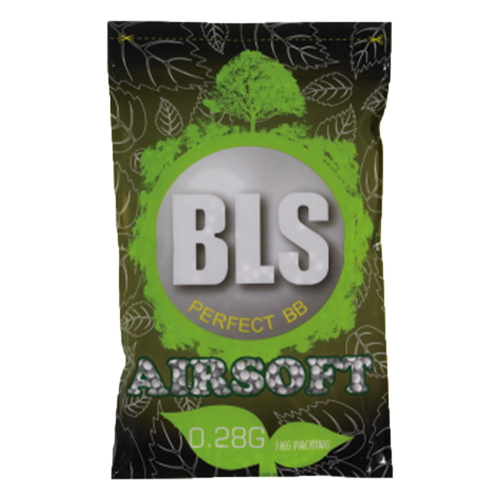 Billes D’Airsoft Blanche 6mm BLS Premium Précision – Sac De 1 Kilo Bio – .28g
