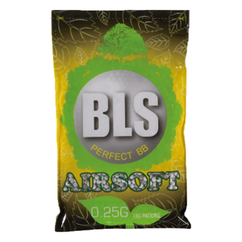 Billes D’Airsoft Blanche 6mm BLS Premium Précision – Sac De 1 Kilo Bio – .25g