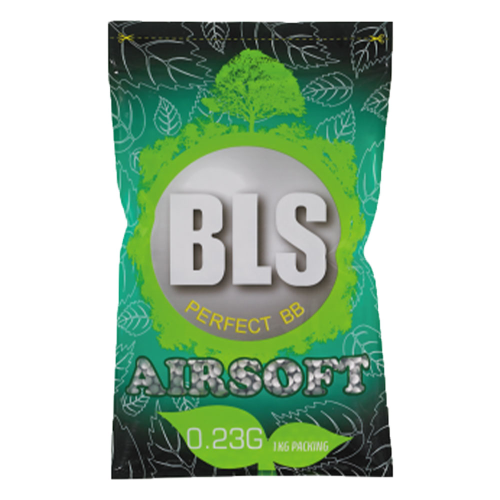 Billes D’Airsoft Blanche 6mm BLS Premium Précision – Sac De 1 Kilo Bio – .23g