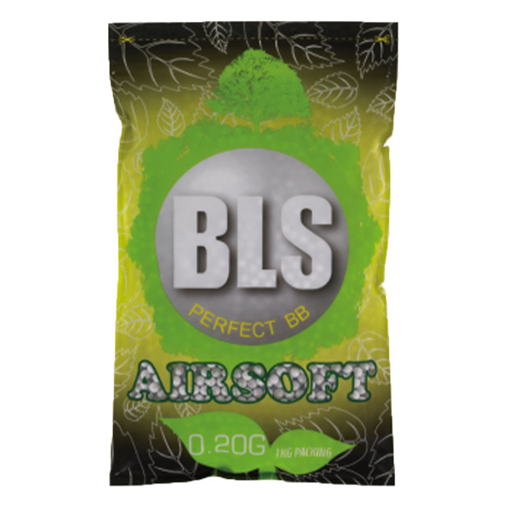 Billes D’Airsoft Blanche 6mm BLS Premium Précision – Sac De 1 Kilo Bio – .20g