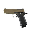 Pistolet D’Airsoft Arcturus Vanguard 4.3″ Hi-Capa GBB (Green Gas) – Optic Ready Slide – Black & Tan